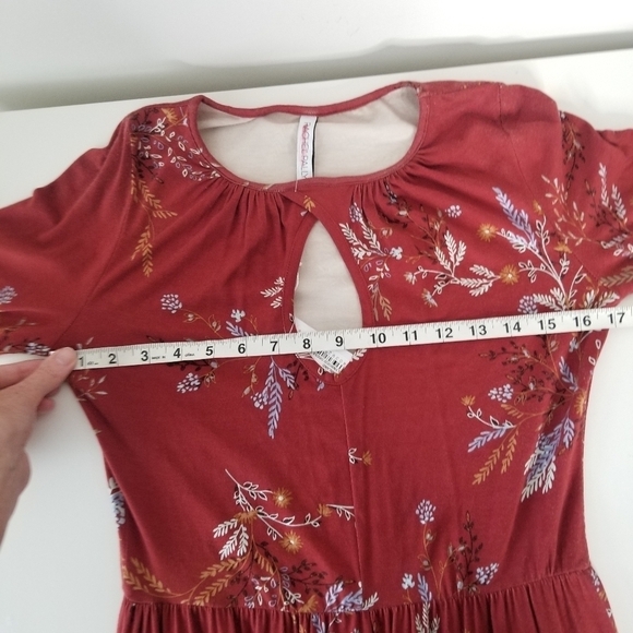 NWT Rachel Pally Lynwood Midi Dress Burgundy Garland Print Size M Stretchy - Picture 15 of 16